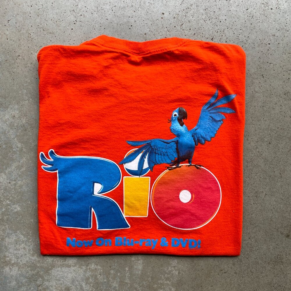 2011 Rio Movie DVD / Blu-Ray Promo T-Shirt Orange Men's XL